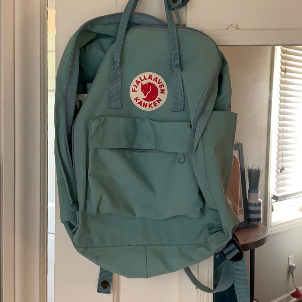 Fjallraven Kanken light blue backpack!